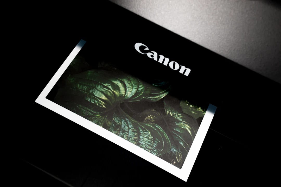 Fotodrucker beim Ausdruck eines Bildes