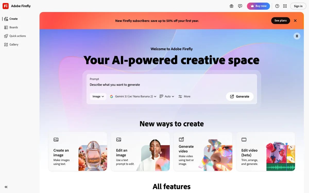 Adobe Firefly - AI image generator
