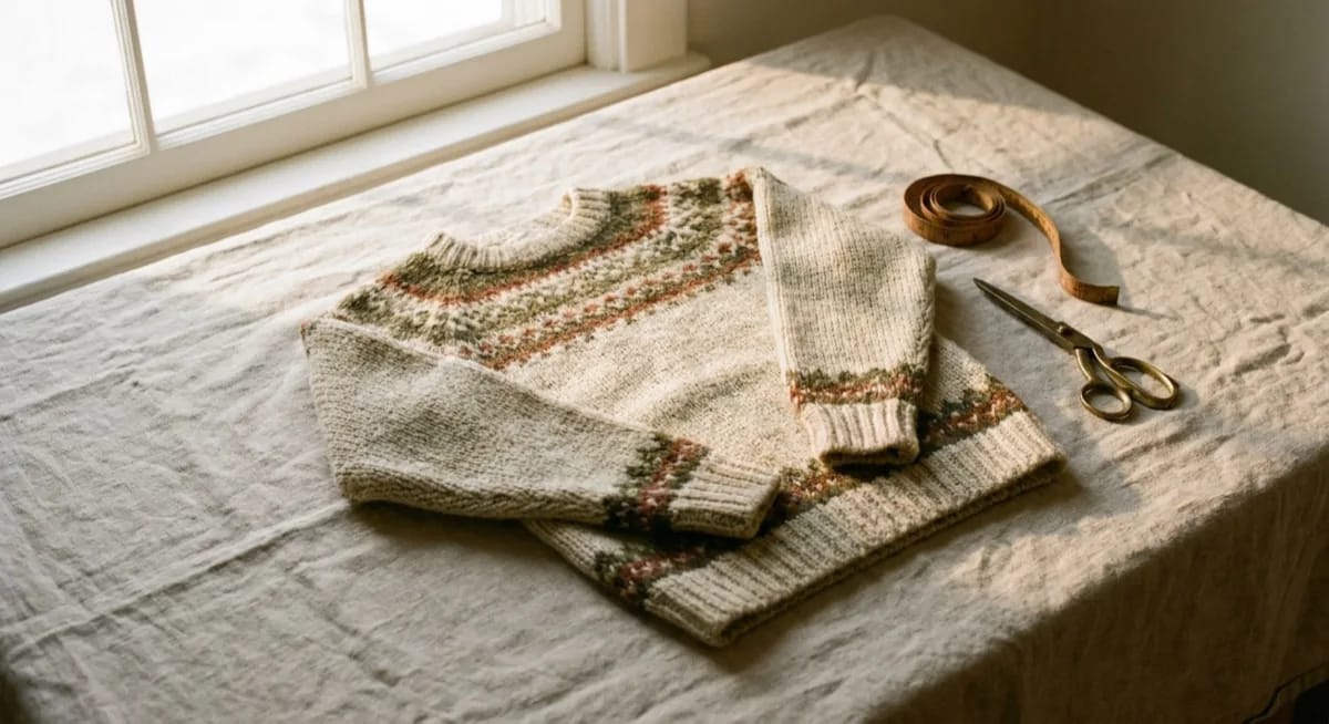Vinted UK clothing photos - flat lay on natural linen, professional product photography