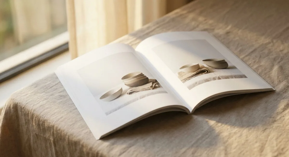 Product catalogue spread - quality versus file size