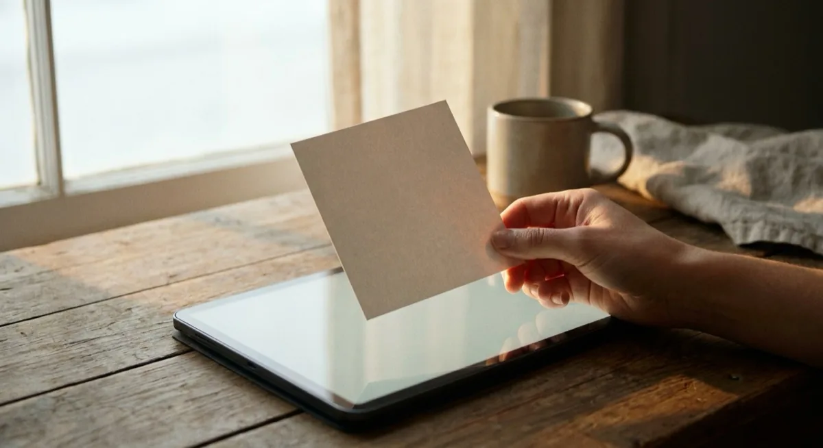 PDF to JPG - hand holding a print over documents