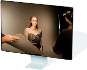 Brand photographer at work in the studio