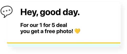 Message - you get a free detail