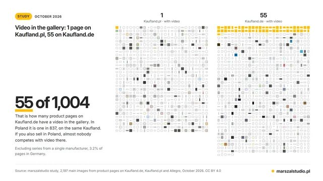 Video in the gallery: 1 page on Kaufland.pl, 55 on Kaufland.de