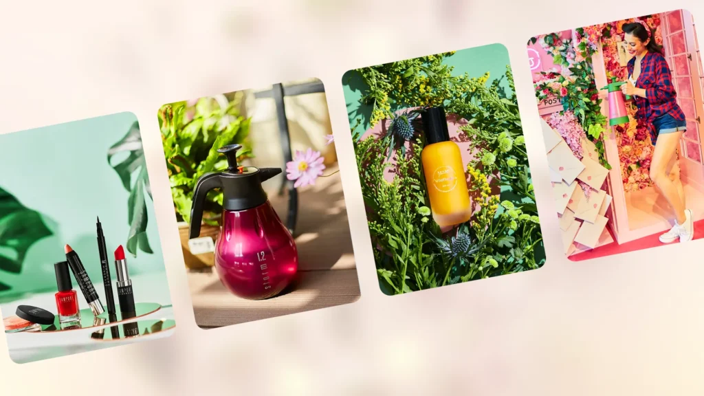 Kwiaty w fotografi produktowej aranżowanej