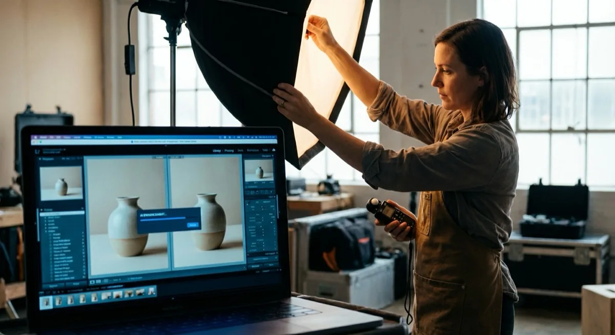 KI Bildgenerator in der Produktfotografie - Workflow mit echtem Basisfoto