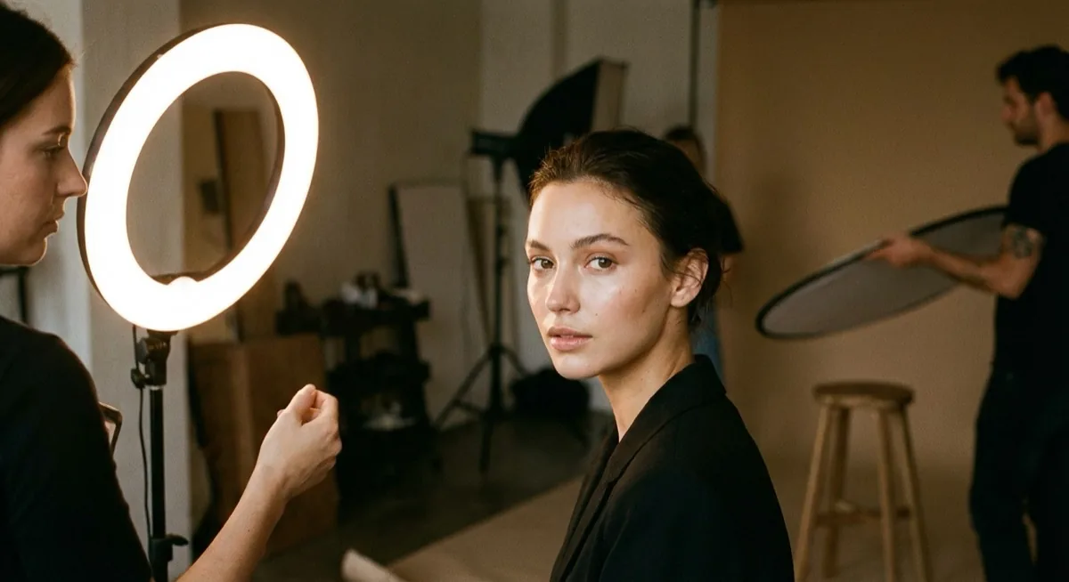 ring light for makeup beauty - session lit with a ring light