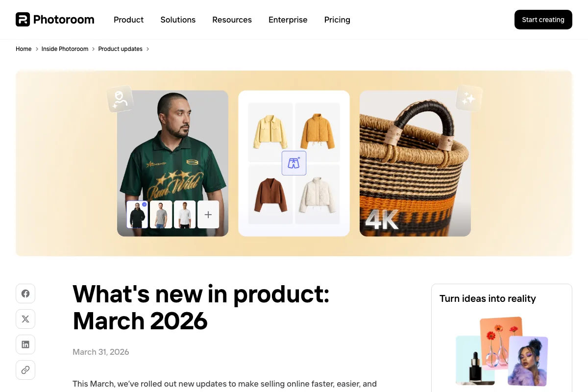 Interfejs Photoroom 2026 - edytor zdjęć AI