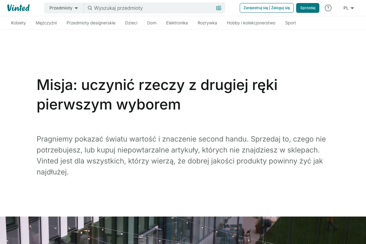 Vinted Polska 2026 - interfejs aplikacji