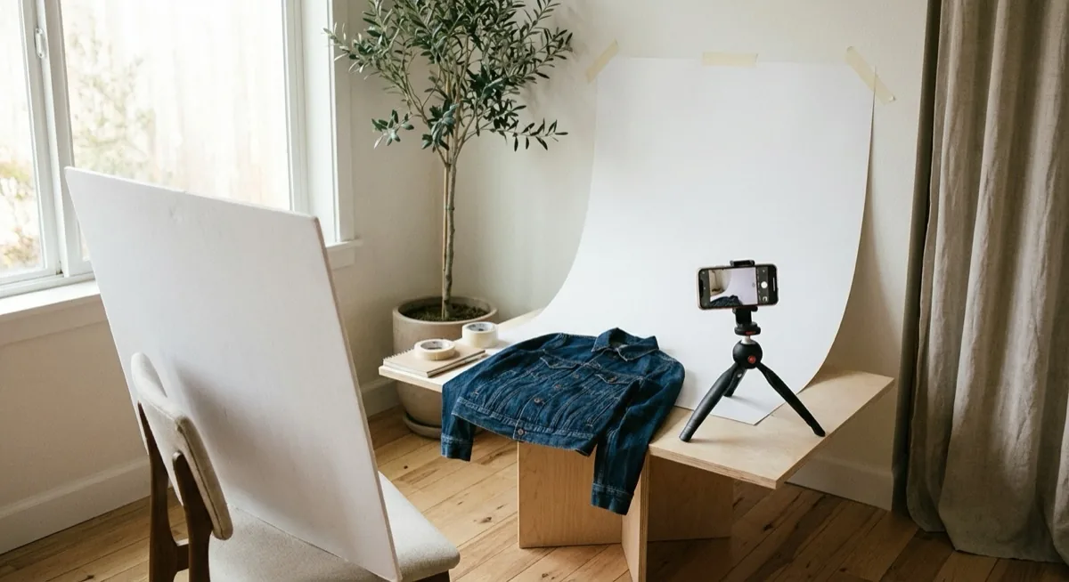 Zdjęcia na Vinted - DIY studio do zdjęć z telefonem