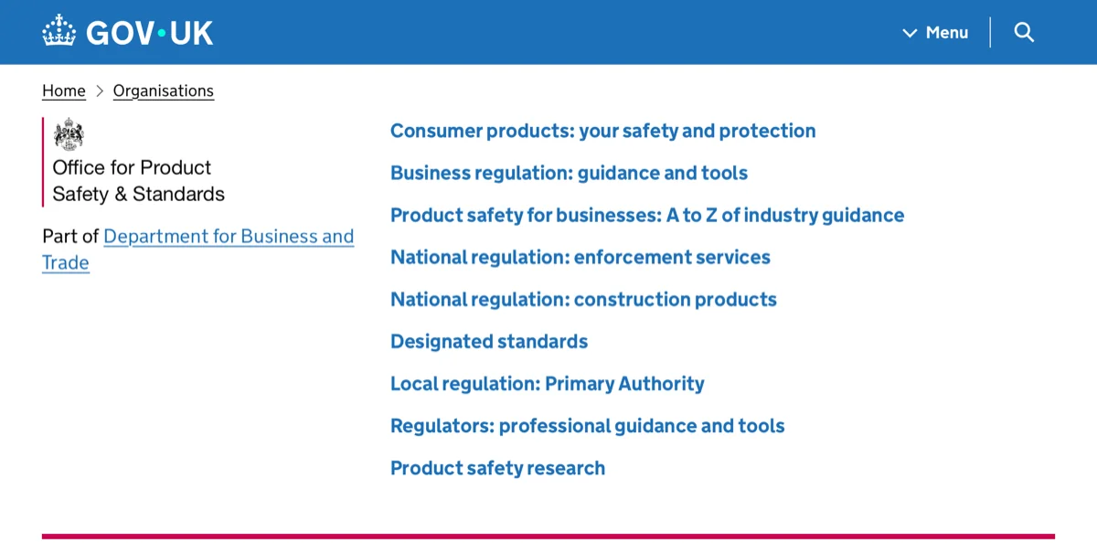 UK Office for Product Safety and Standards 2026 - DBT regulator for British online sellers
