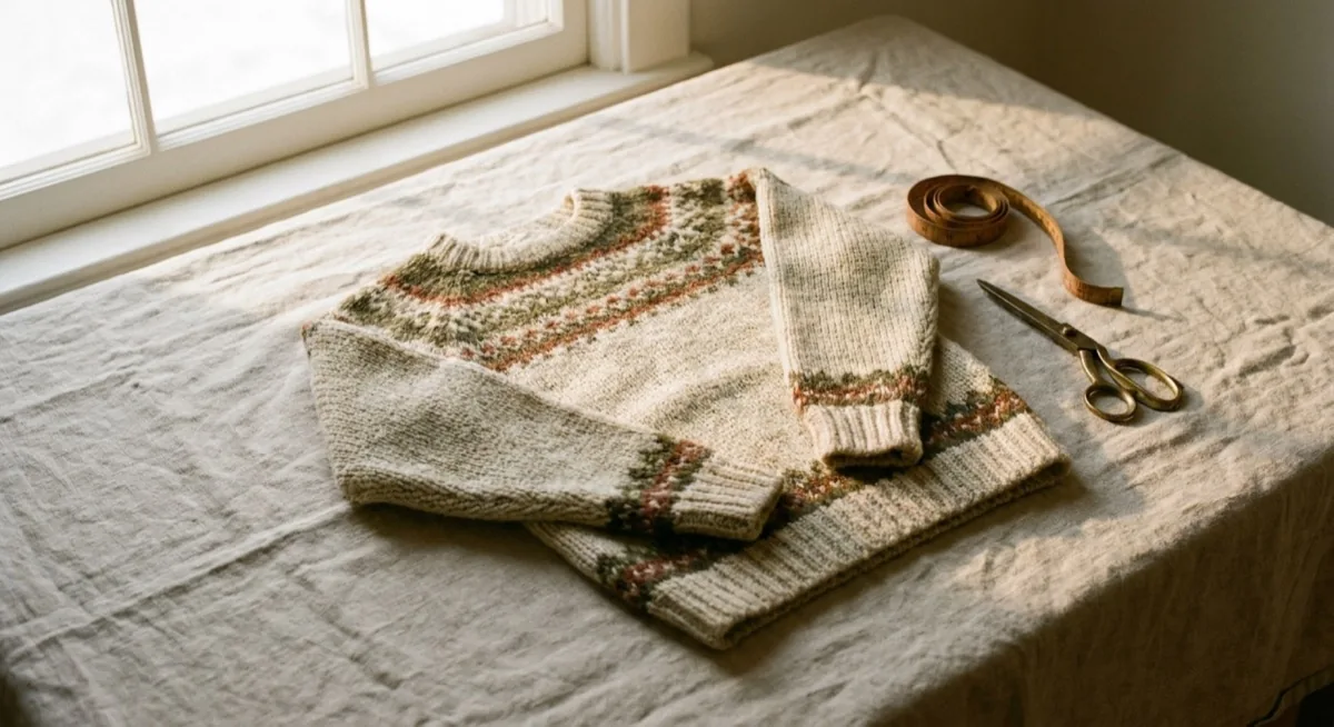 Vinted UK clothing photos - flat lay on natural linen, professional product photography