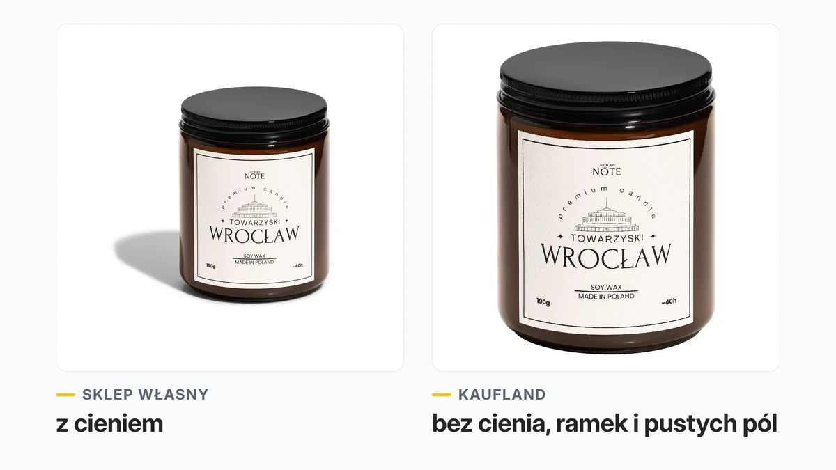 Packshot z cieniem i bez cienia - wymagania zdjęć na Kaufland Marketplace